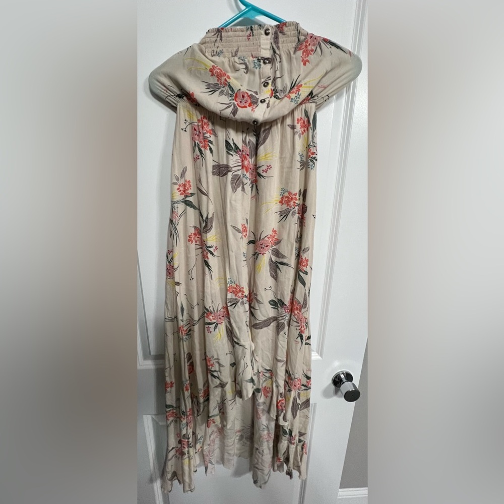 Floral Cream Coco + Jaimeson Maxi Strapless Dress XS